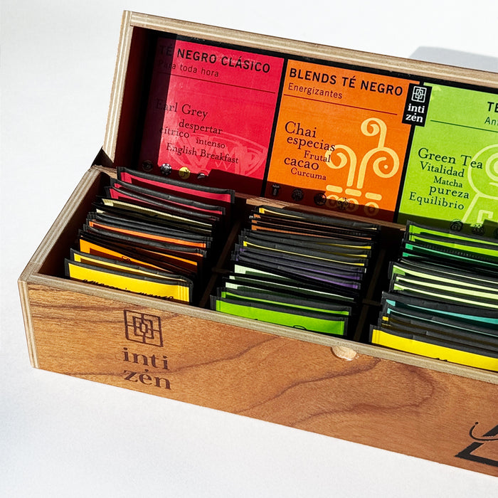 Caja de Madera x 60 Saquitos