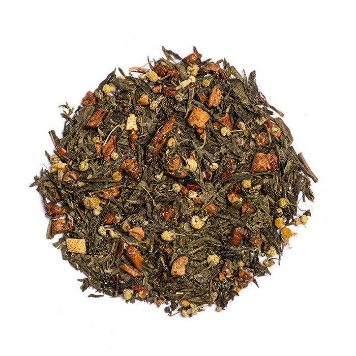 Orange Green Love 60gr - Té Verde con Manzanilla y Cáscaras de Naranja - hebras