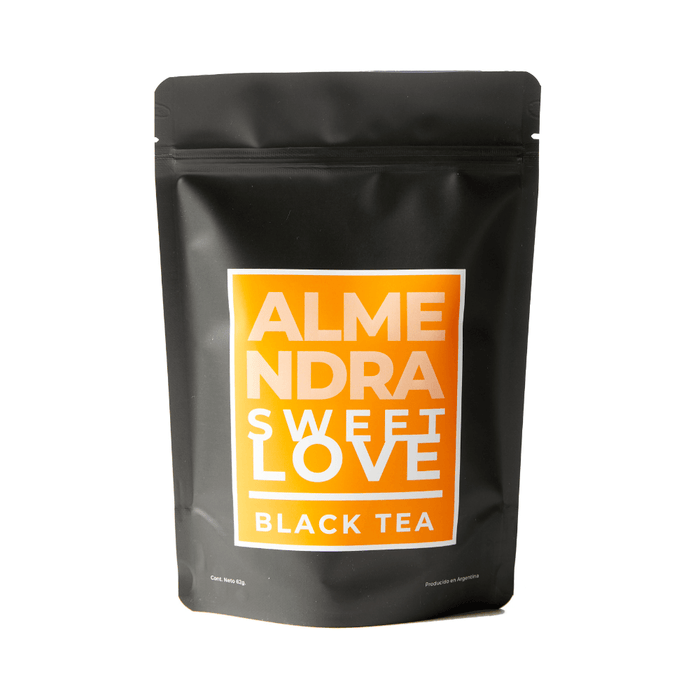 Almendra Sweet Love 68gr - Té Negro con Almendras, Vainilla y Miel - doypack - adelante