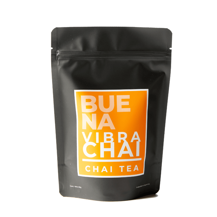 Buena Vibra Chai 54gr - Té Negro con Canela, Jengibre y Cardamomo - doypack - adelante