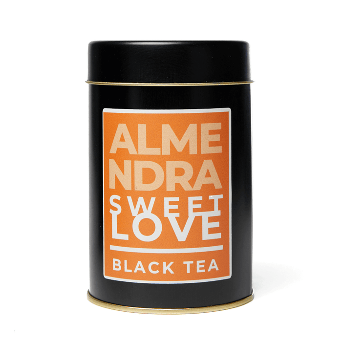 Almendra Sweet Love - Té Negro con Almendras, Vainilla y Miel - lata 80 gr - adelante