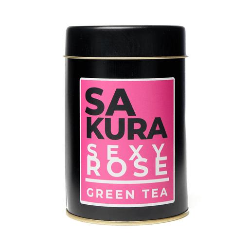 Sakura Sexy Rose - Té verde Sencha con cerezas y pétalos de rosa - lata 80gr - adelante