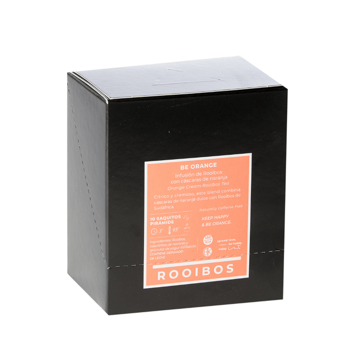 Be Orange - Infusión de Rooibos con cáscaras de naranja - 10 piramides - caja - atras