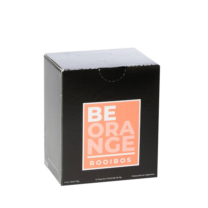 Be Orange - Infusión de Rooibos con cáscaras de naranja - 10 piramides - caja - adelante