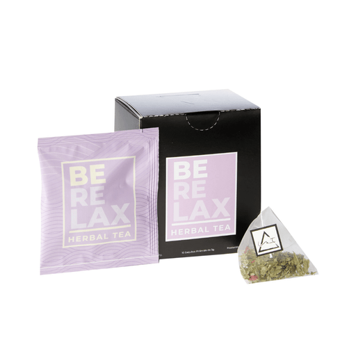 Be Relax - Infusión de Cedrón, flores de naranjo y pétalos de rosa - 10 piramides - sobre - saquito - caja