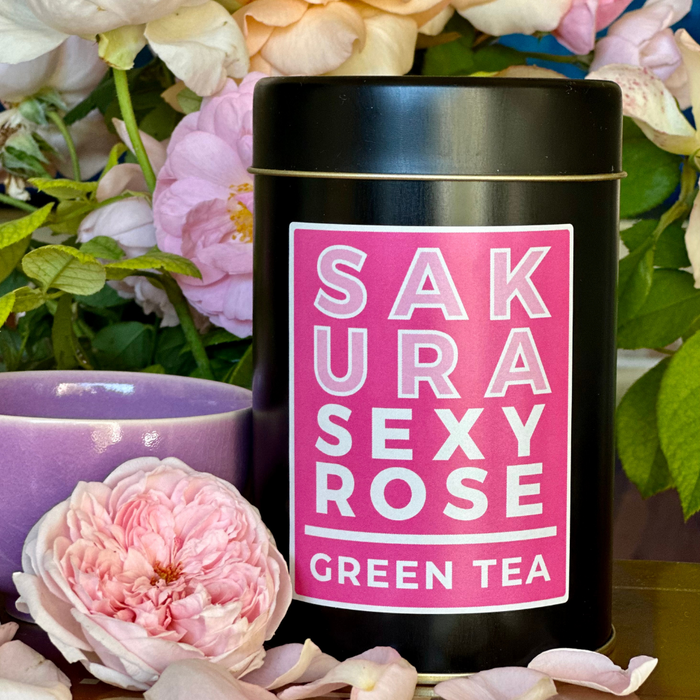 Sakura Sexy Rose - Té verde Sencha con cerezas y pétalos de rosa - rosas